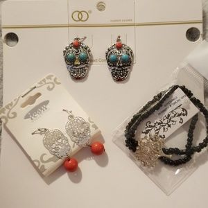 NWOT sugar skull & tree of life jewelry lot